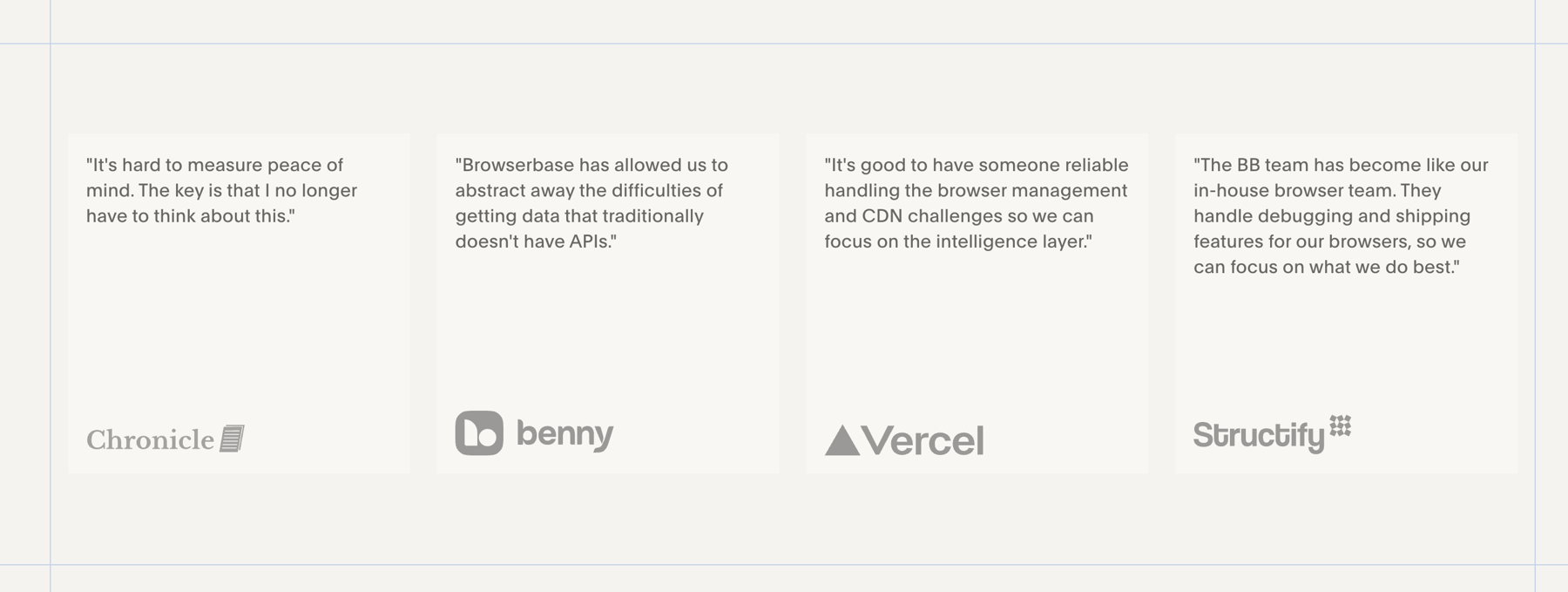 Browserbase — Testimonial component