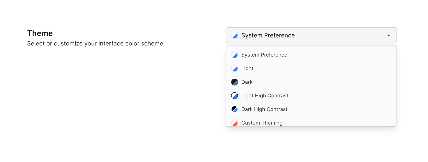 Plane — Theme settings component