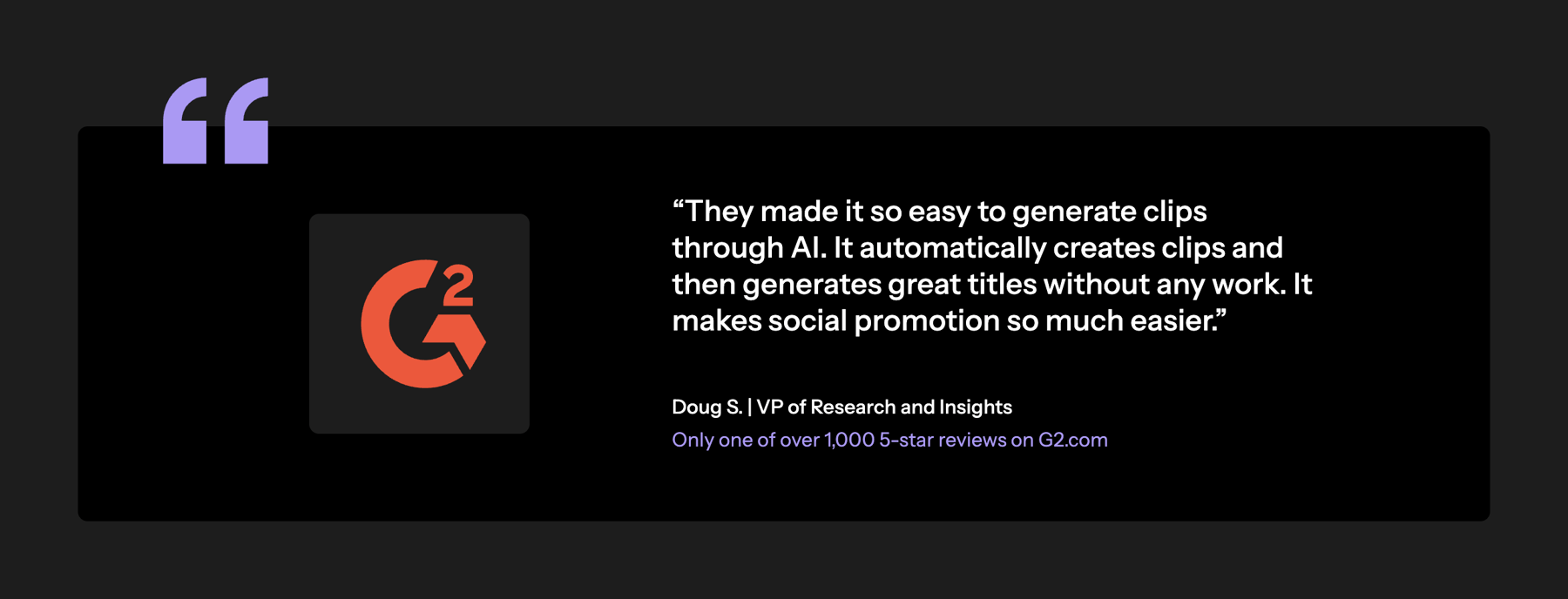 Riverside — Testimonial component