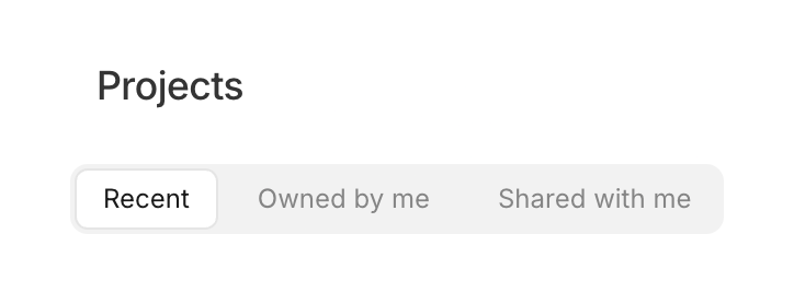 Descript — Segmented control component