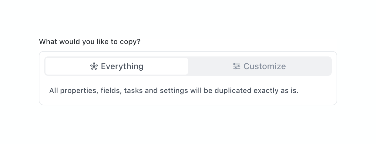 ClickUp — Segmented control component