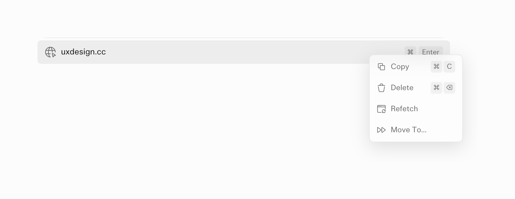 (Basic) Bookmarks — Dropdown menu component