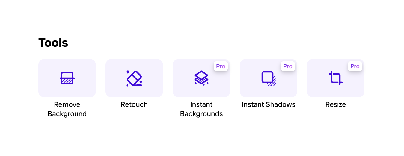 Photoroom — Horizontal list component