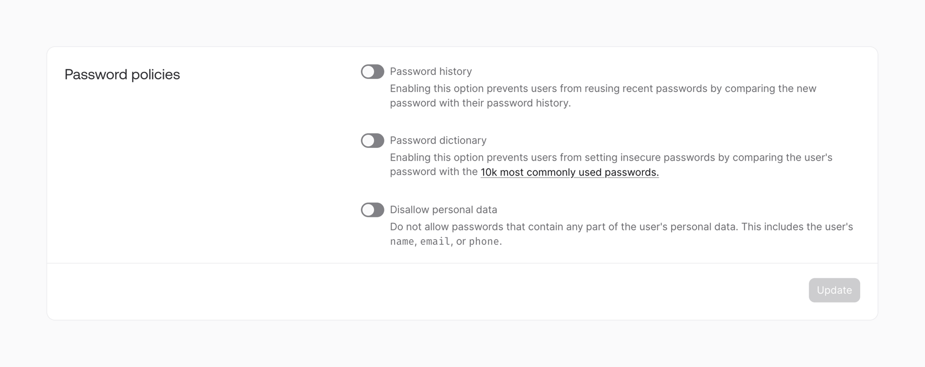 Appwrite — Toggle/Switch component