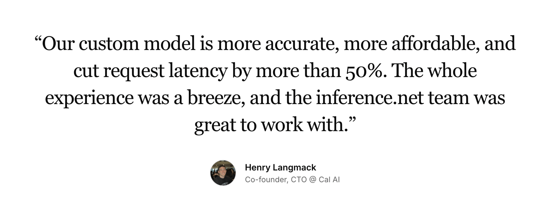 Inference — Testimonial component