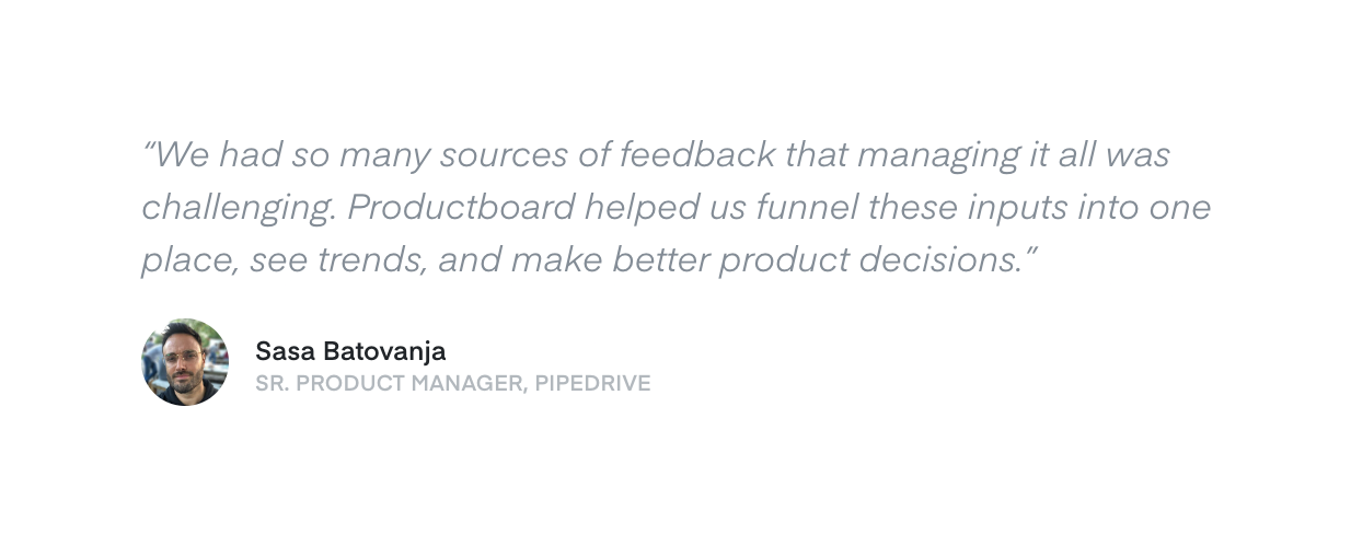 Productboard — Testimonial component