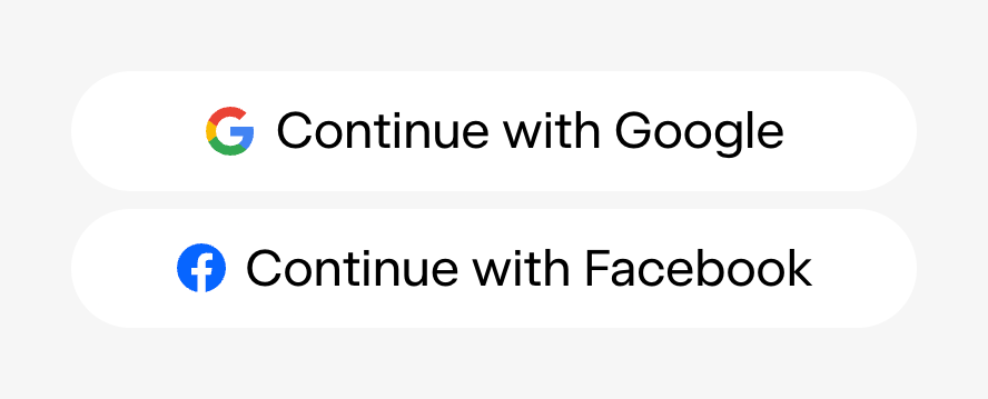 Exactly — Social login button component