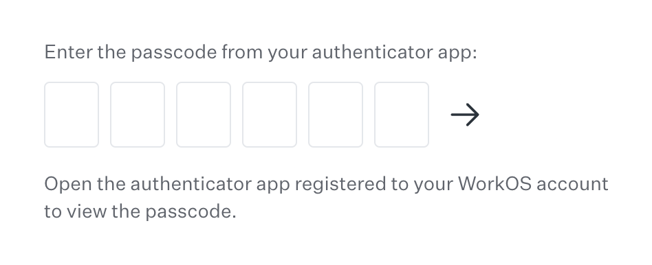 WorkOs — Input code component