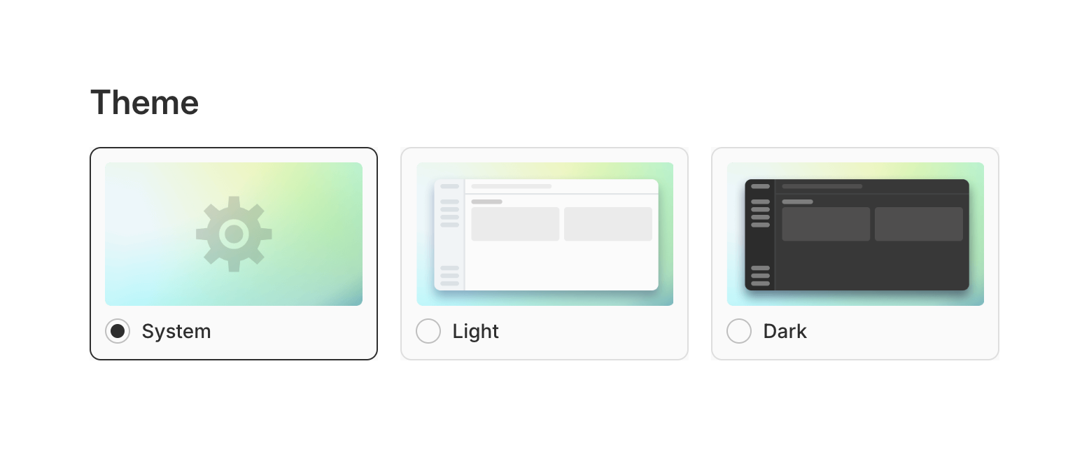 Neon — Theme settings component