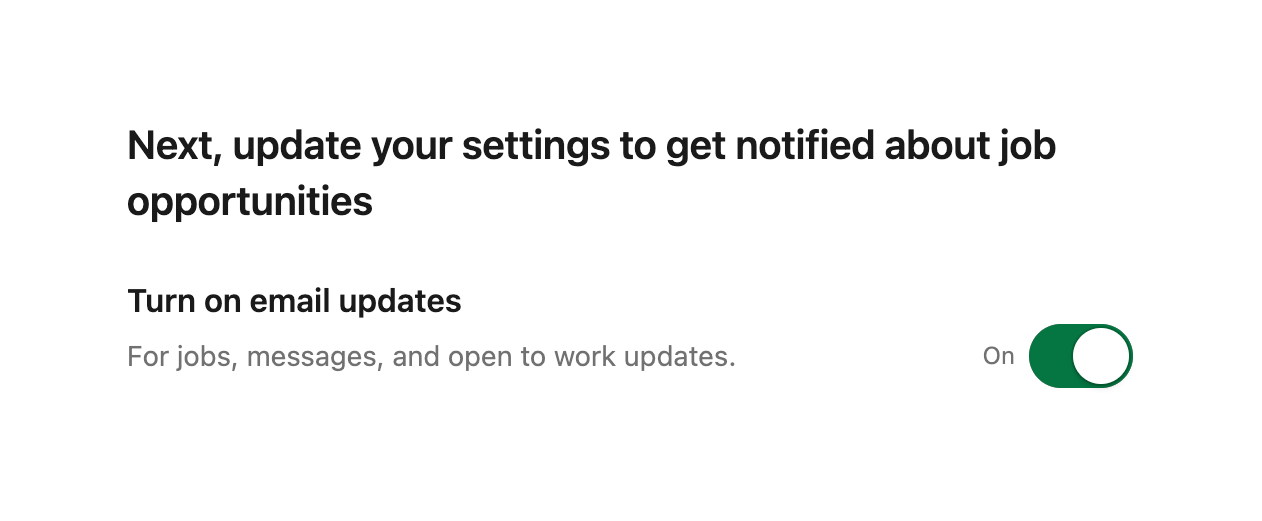 Linkedin — Toggle/Switch component