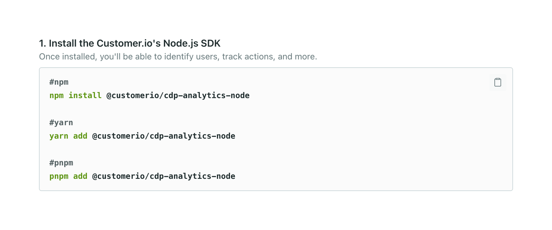 Customer.io — Code block component