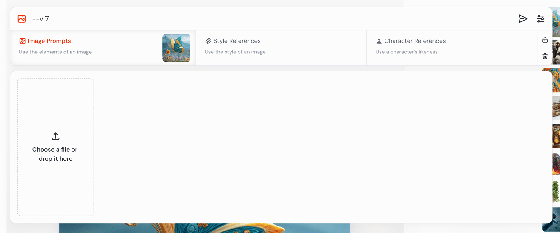 Midjourney — File upload input component