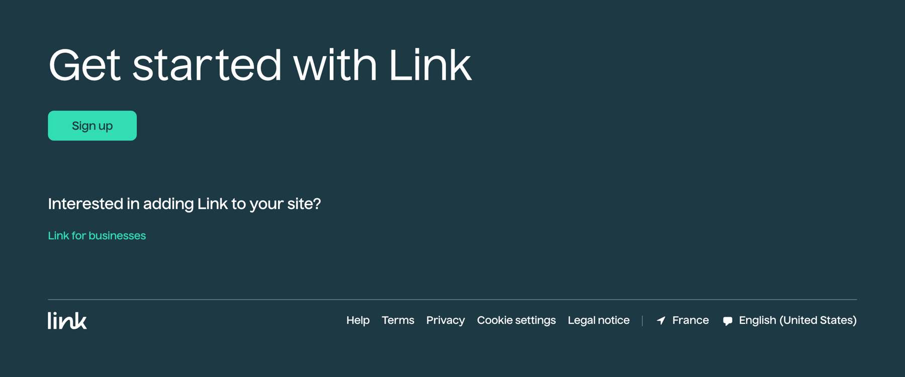 Link — Footer component