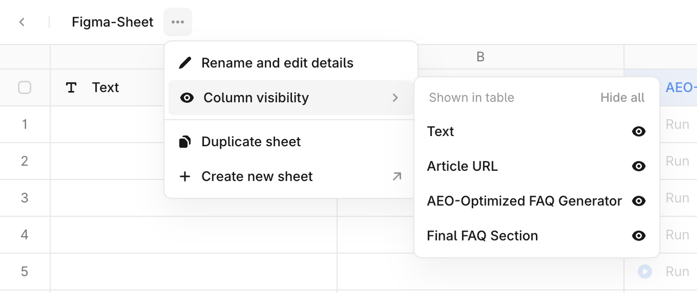 Tryprofound — Dropdown menu component