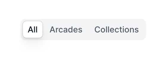 Arcade — Segmented control component