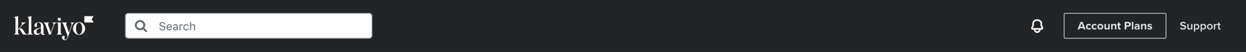 Klaviyo — Horizontal navigation component
