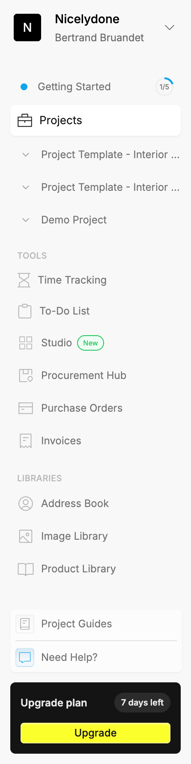 Programa — Vertical navigation component