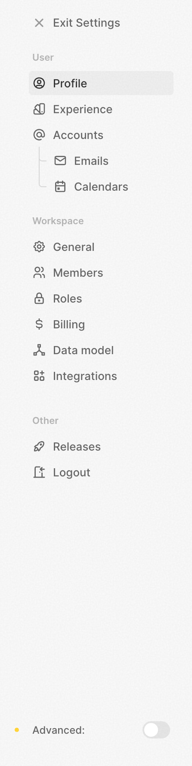 Twenty — Vertical navigation component