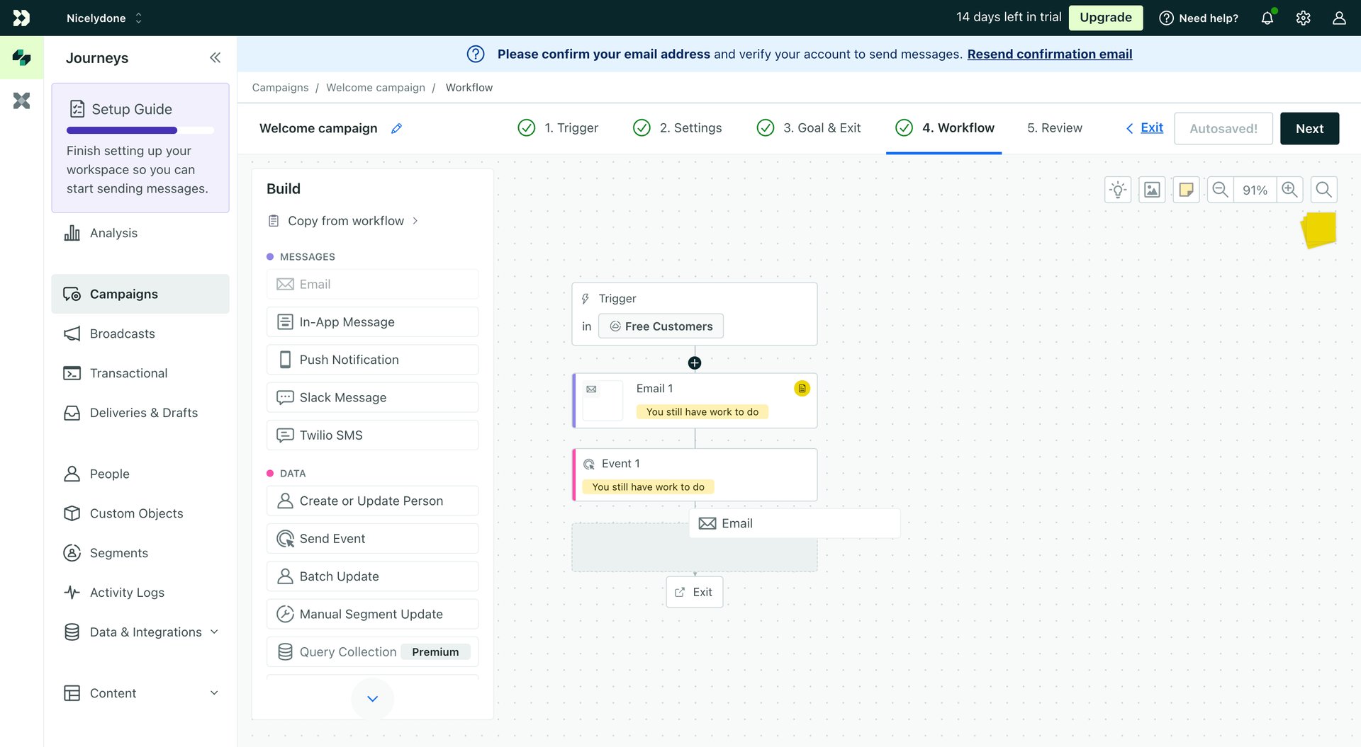 Customer.io
			                 ux ui design