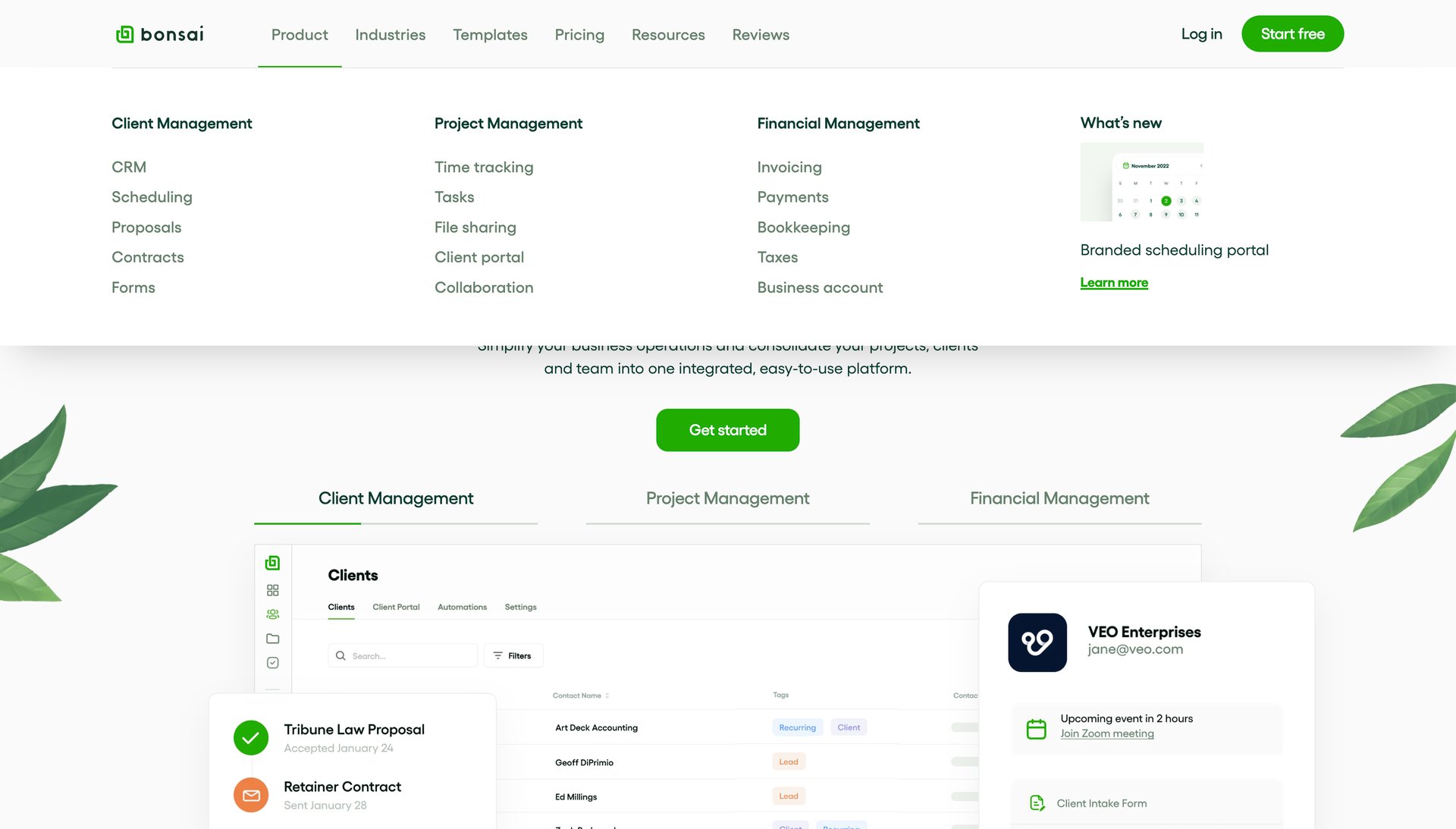 Bonsai
			    ux ui design