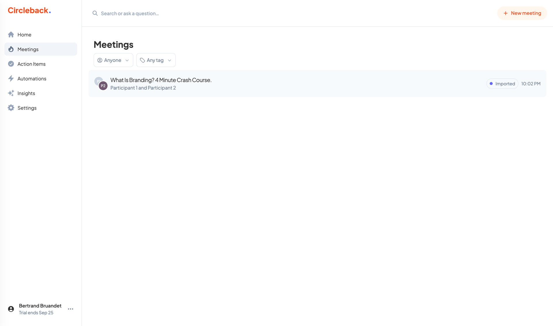 Circleback
			     ux ui design