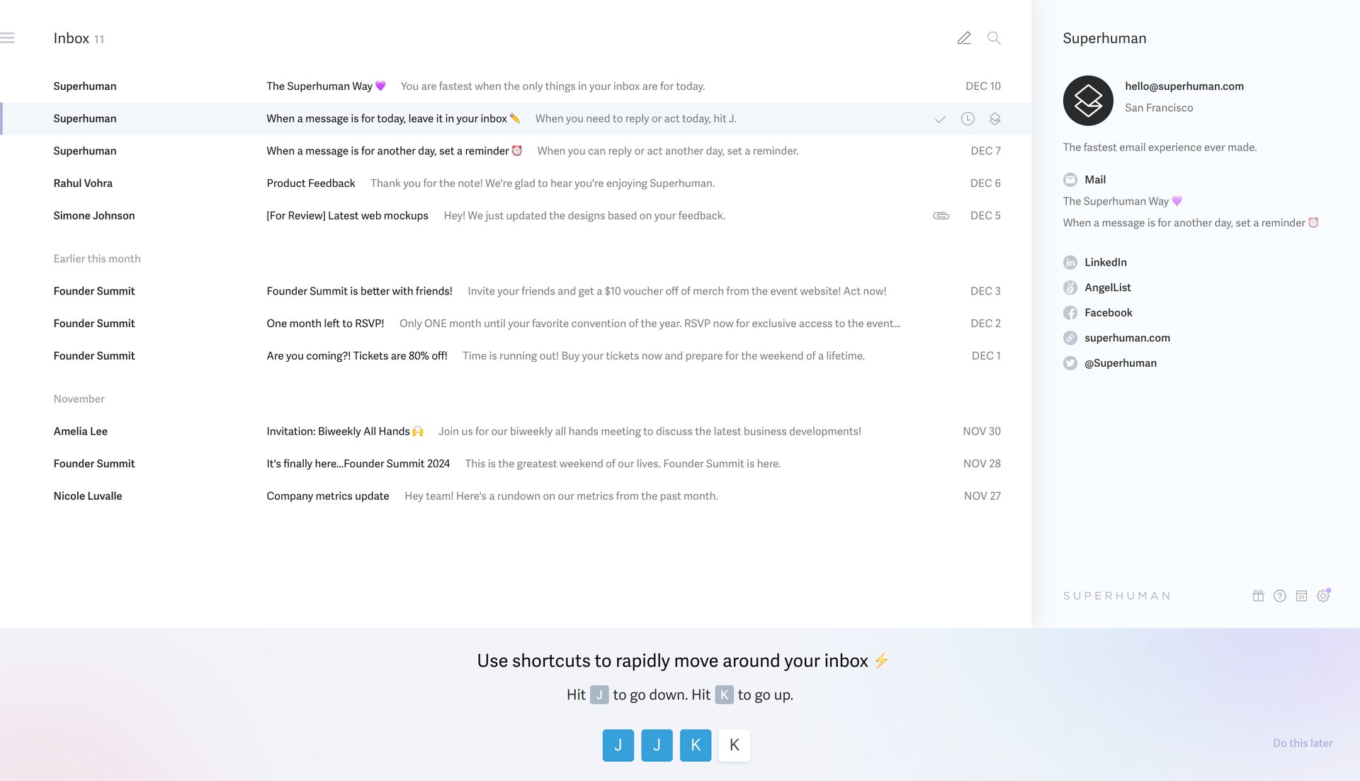 Superhuman
			          ux ui design