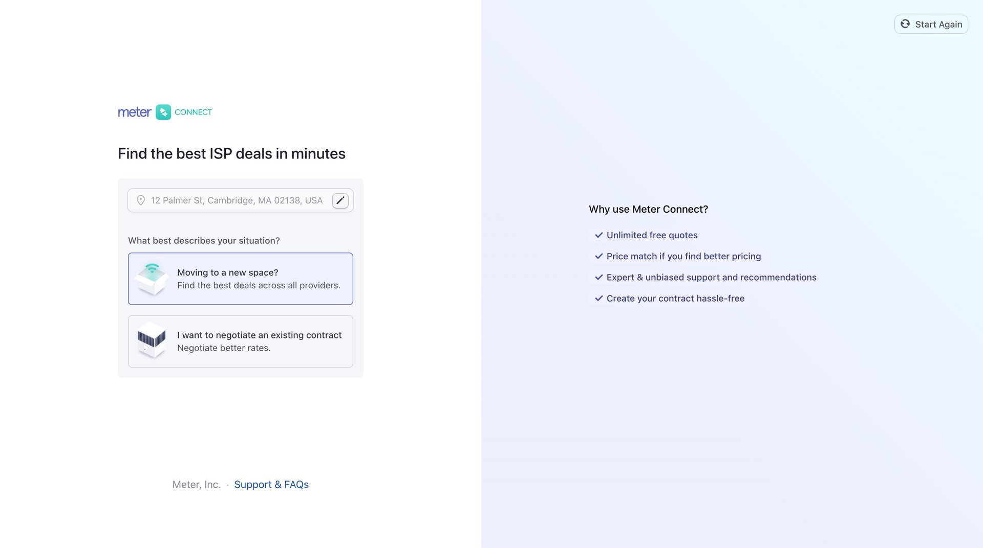 Meter
				signup page example