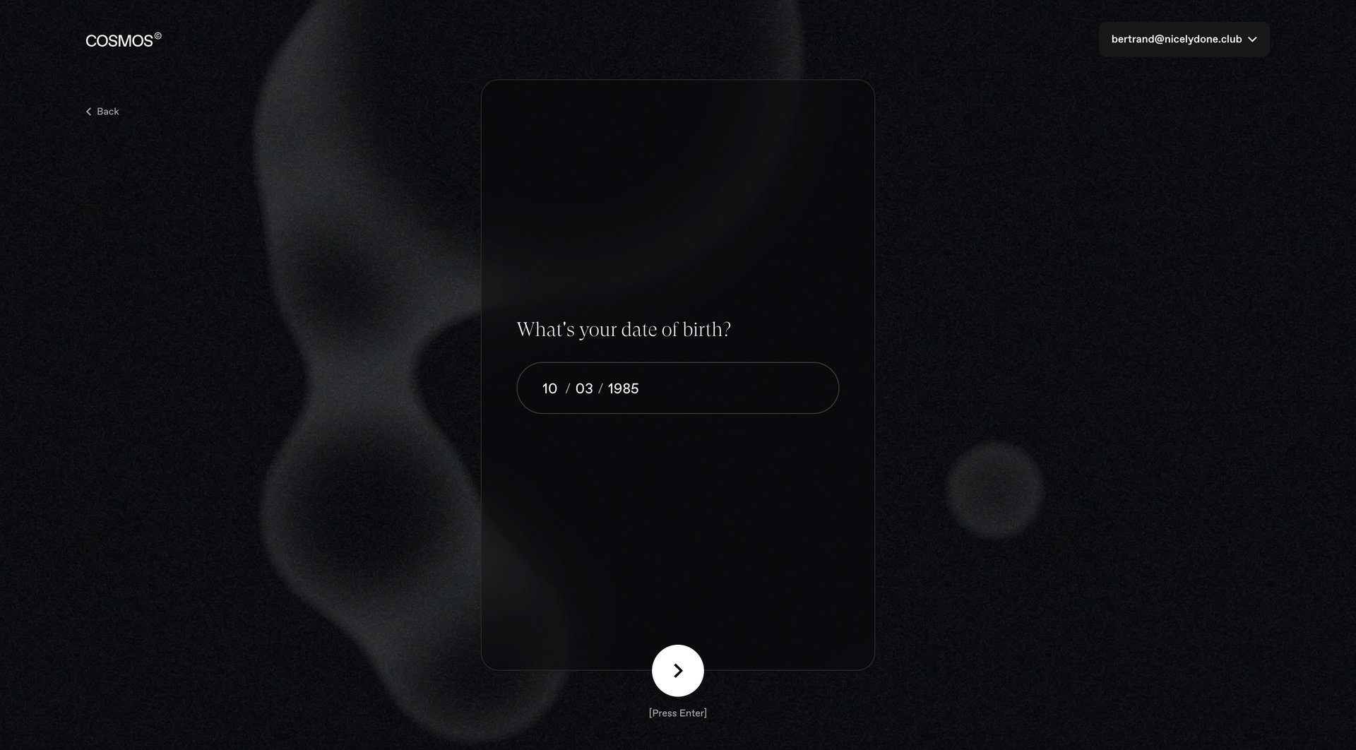 Cosmos
			      ux ui design