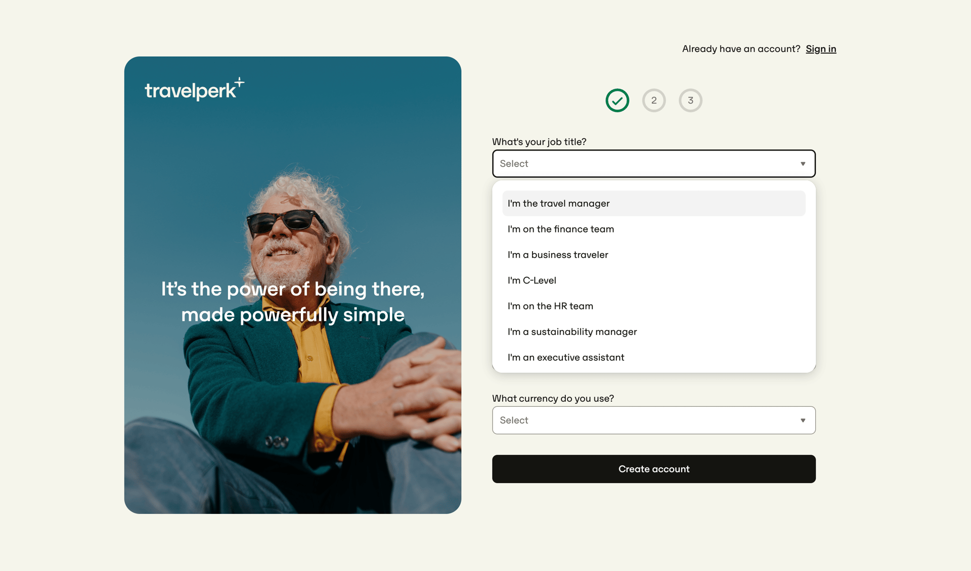 Travelperk screen example