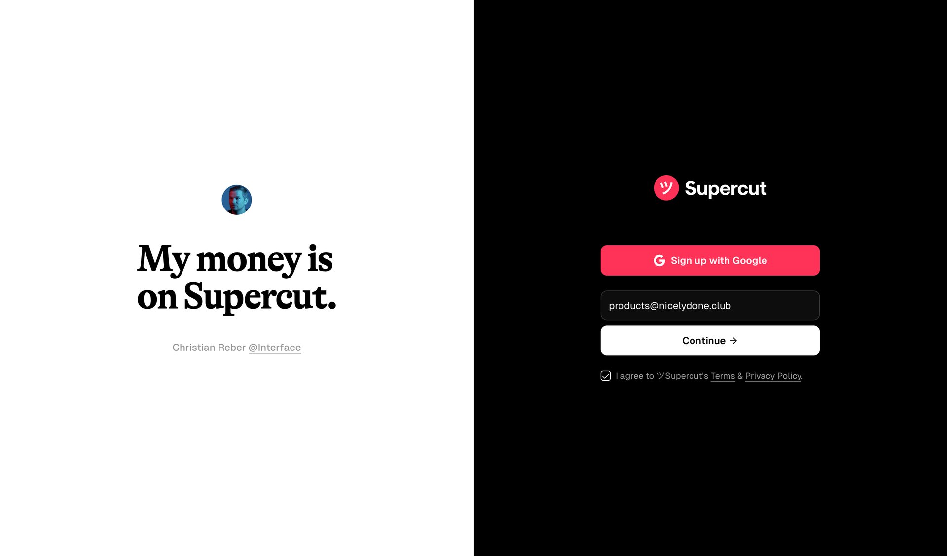 Supercut
			           ux ui design