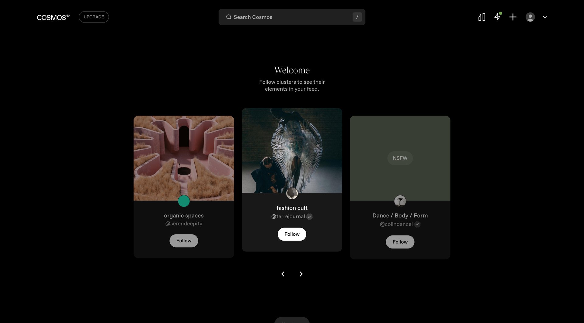 Cosmos
			    ux ui design