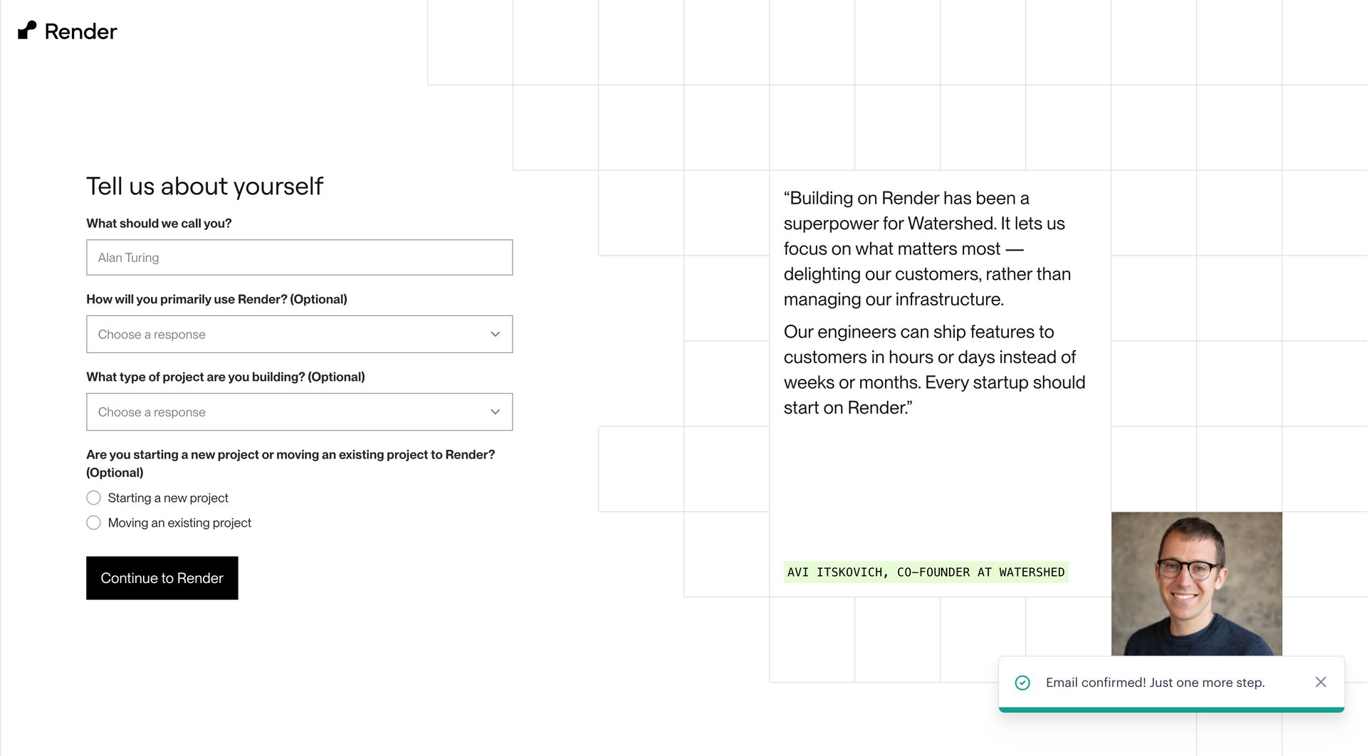 Render
			         ux ui design