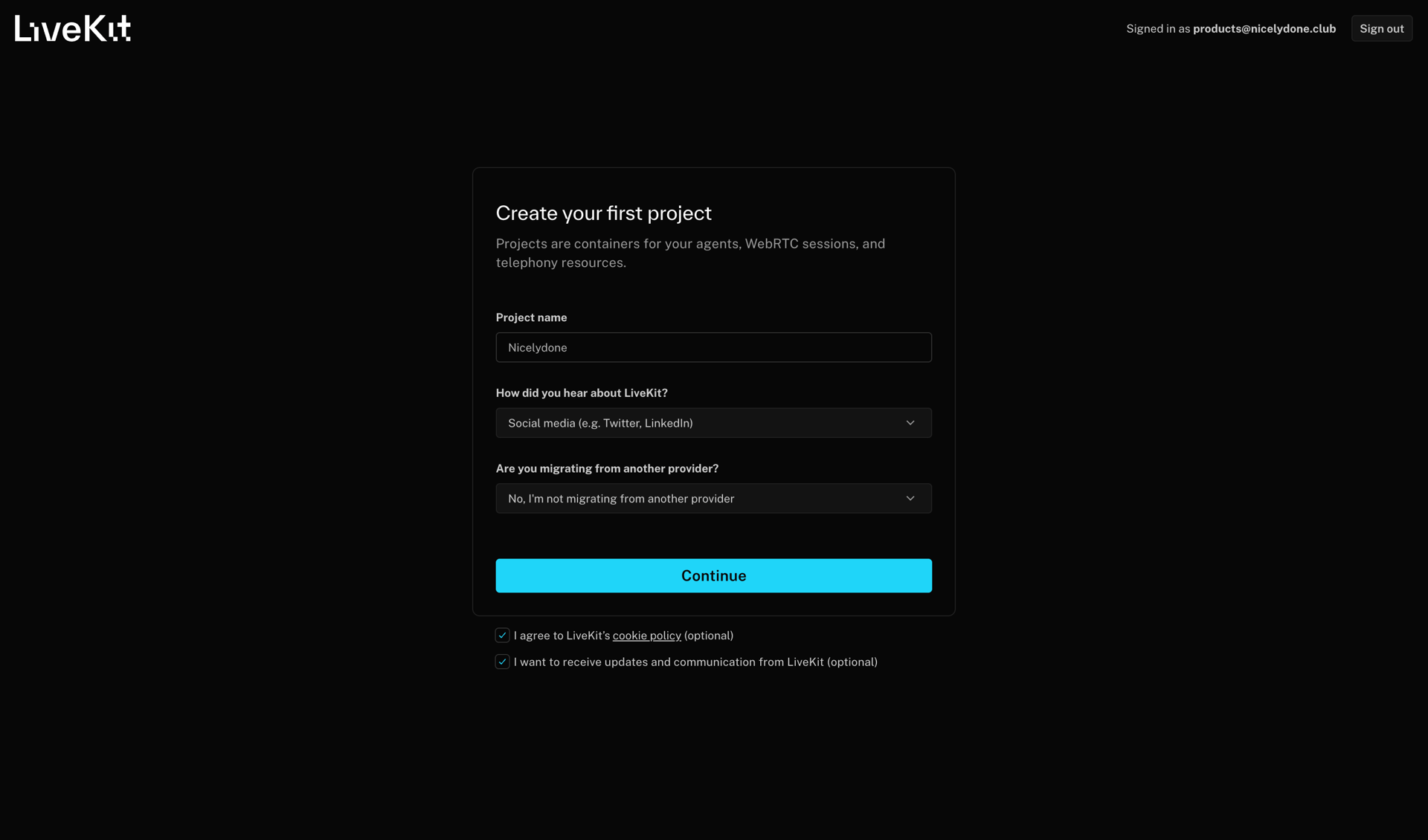 Livekit screen example