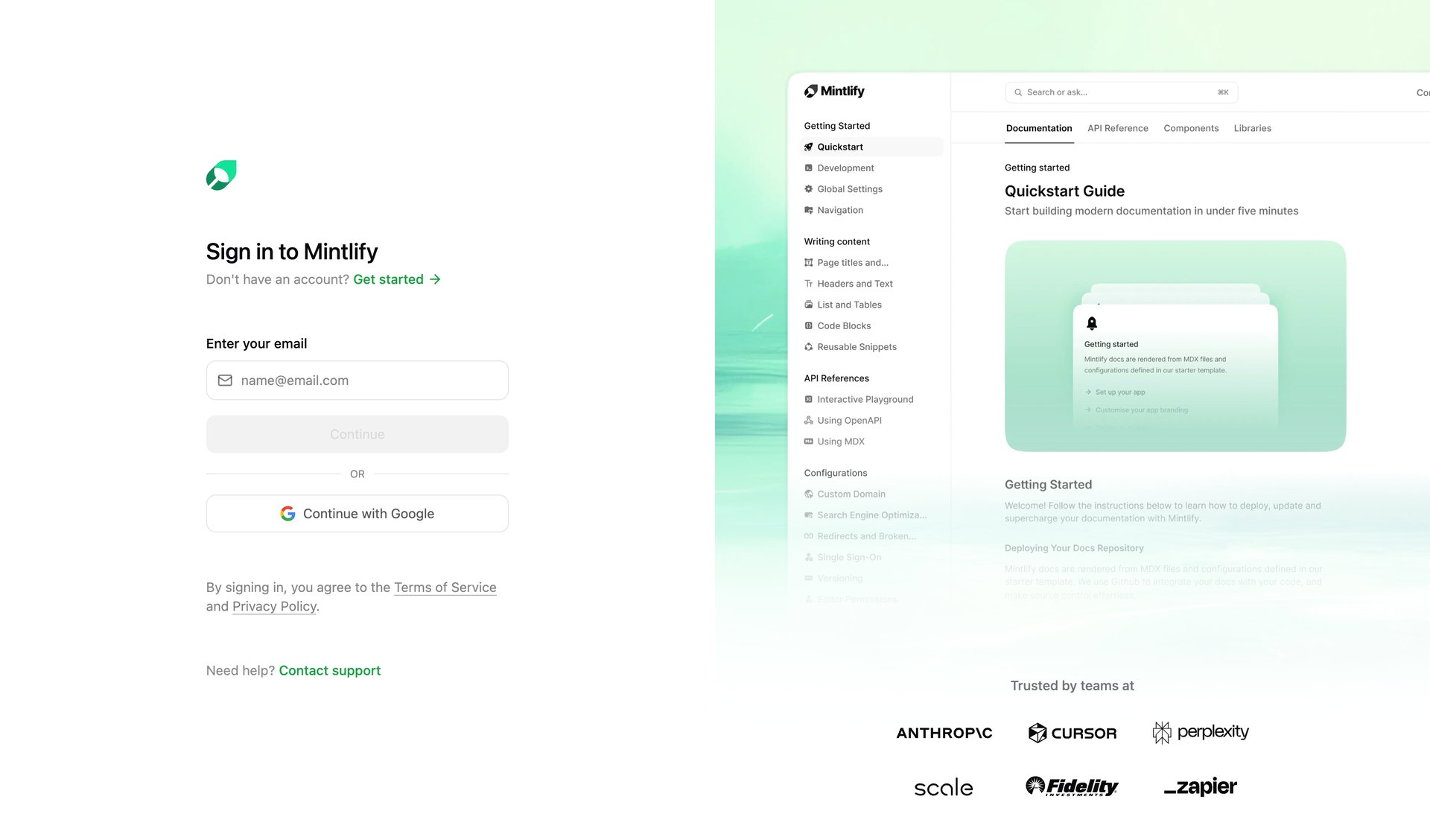 Mintlify
			                ux ui design