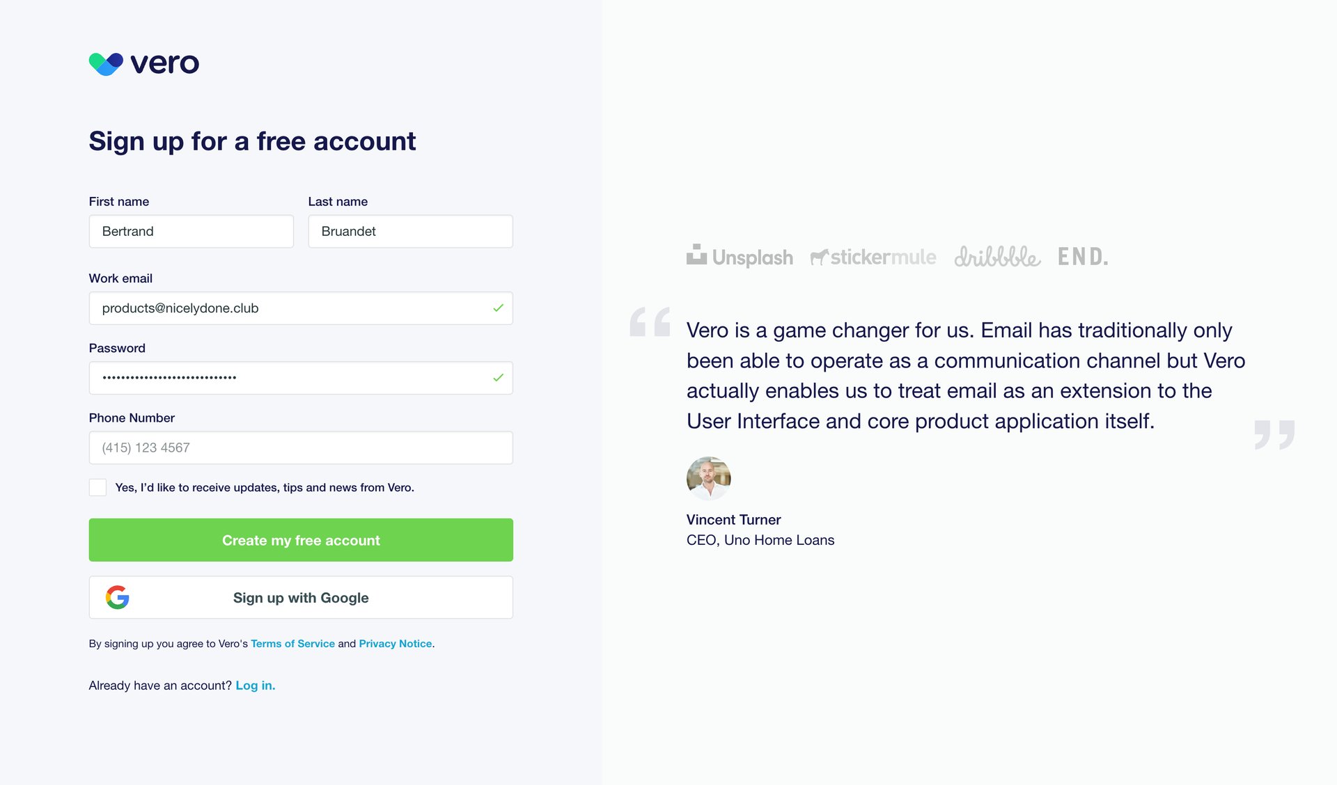 Vero
			           ux ui design