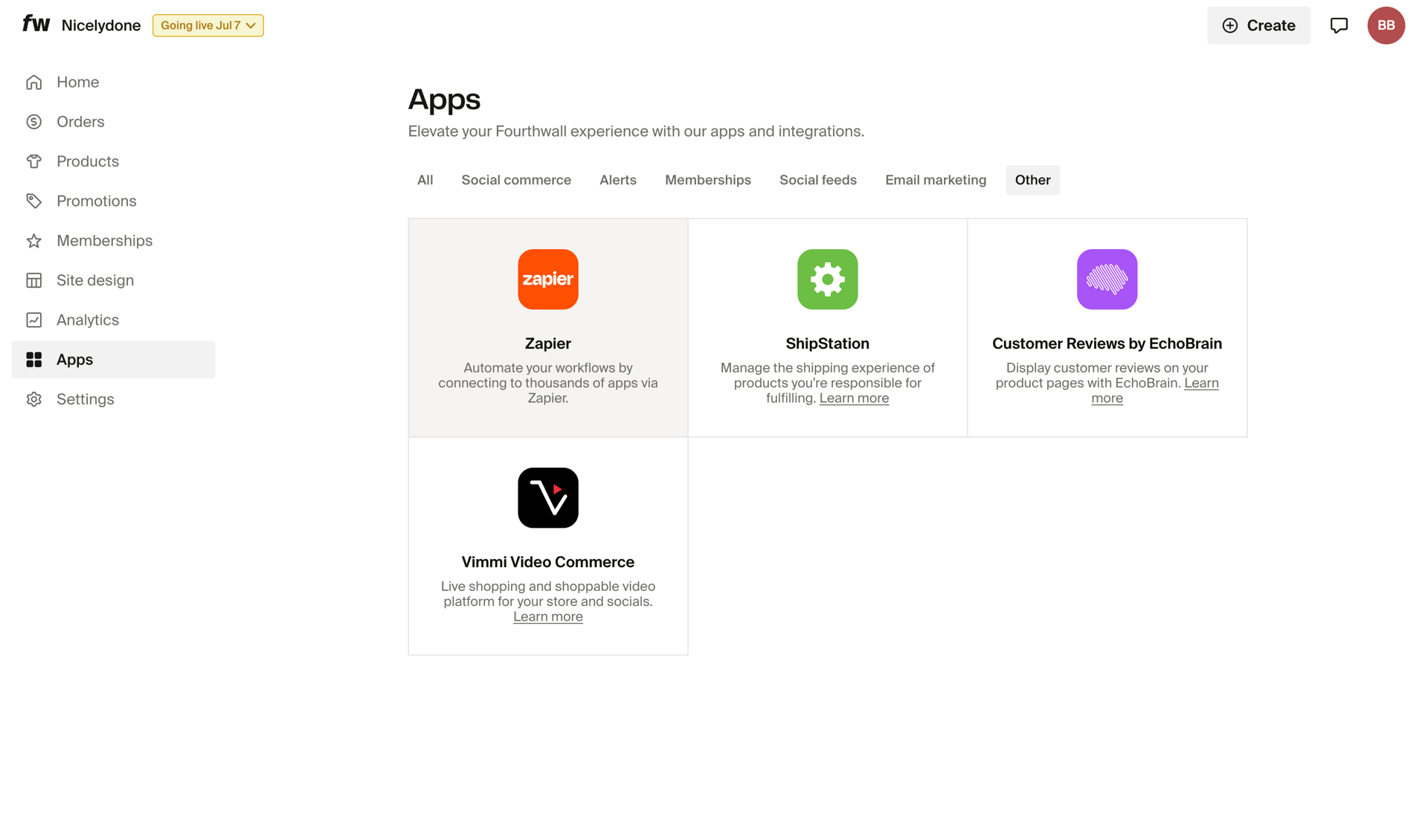 Fourthwall
			e-commerce ux ui design