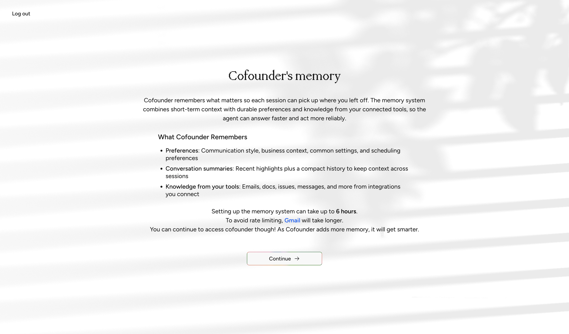 Cofounder screen example