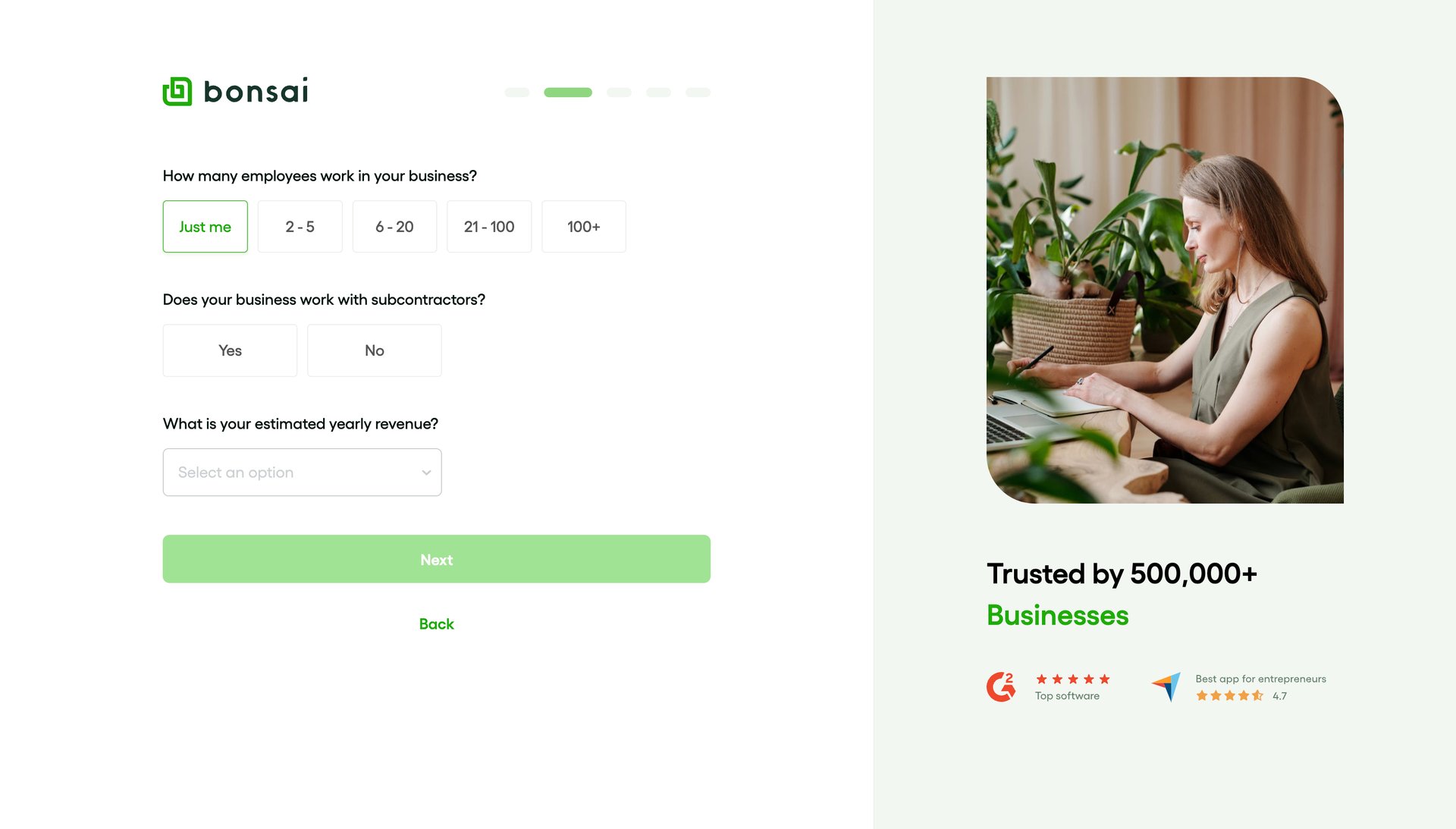 Bonsai
			      ux ui design