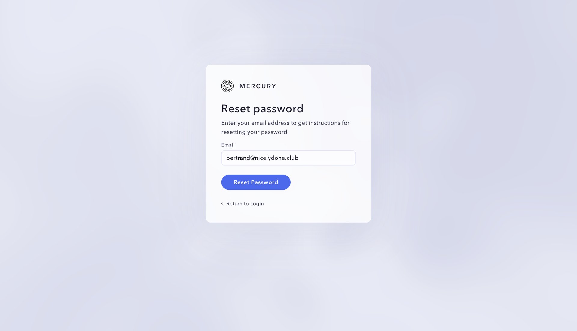 Mercury
				password reset page example