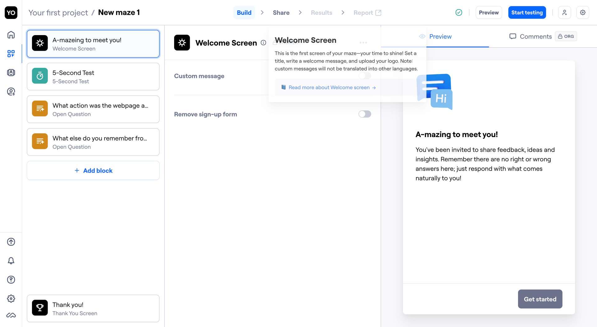 Maze
			      ux ui design