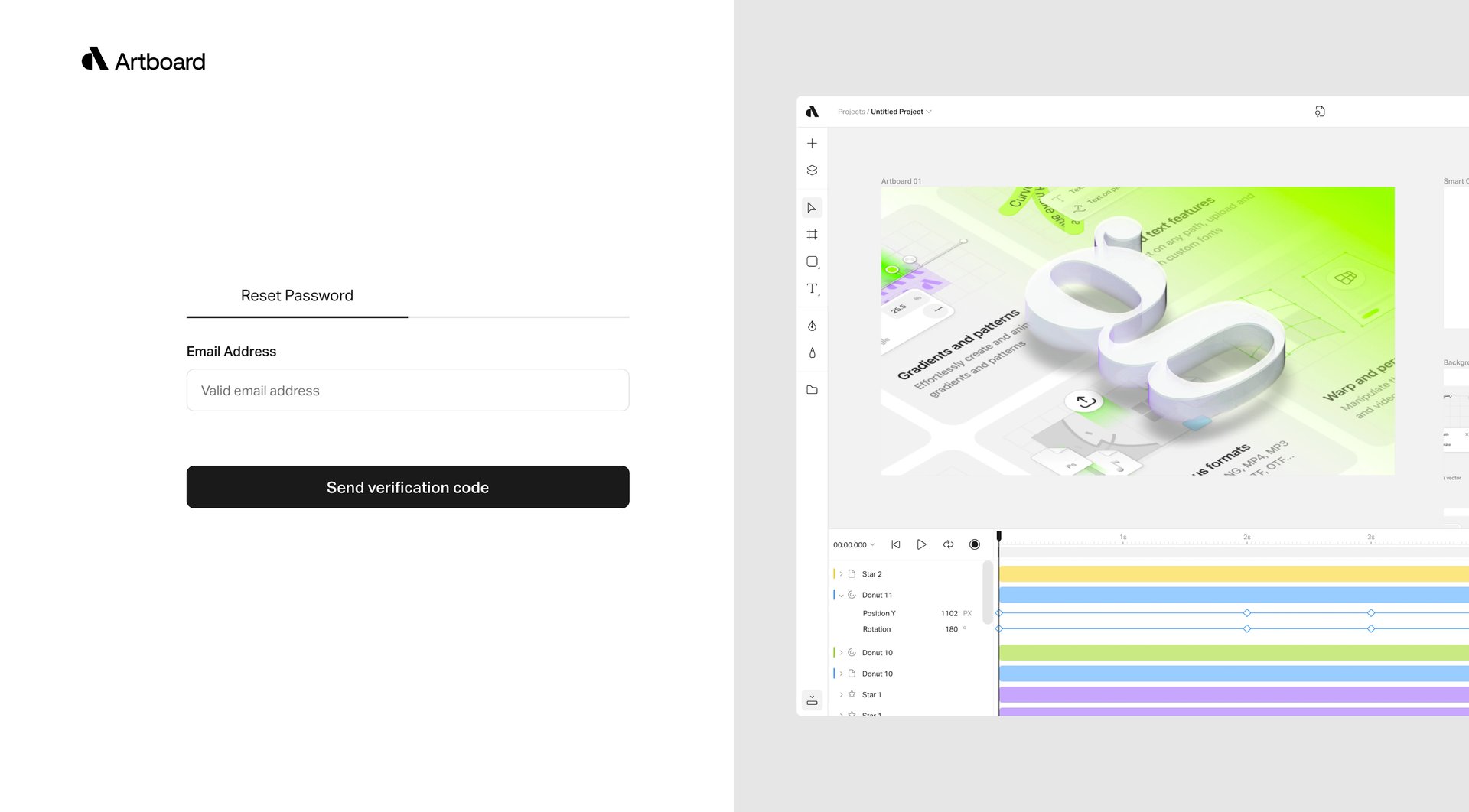 Artboard Studio
				password reset page example