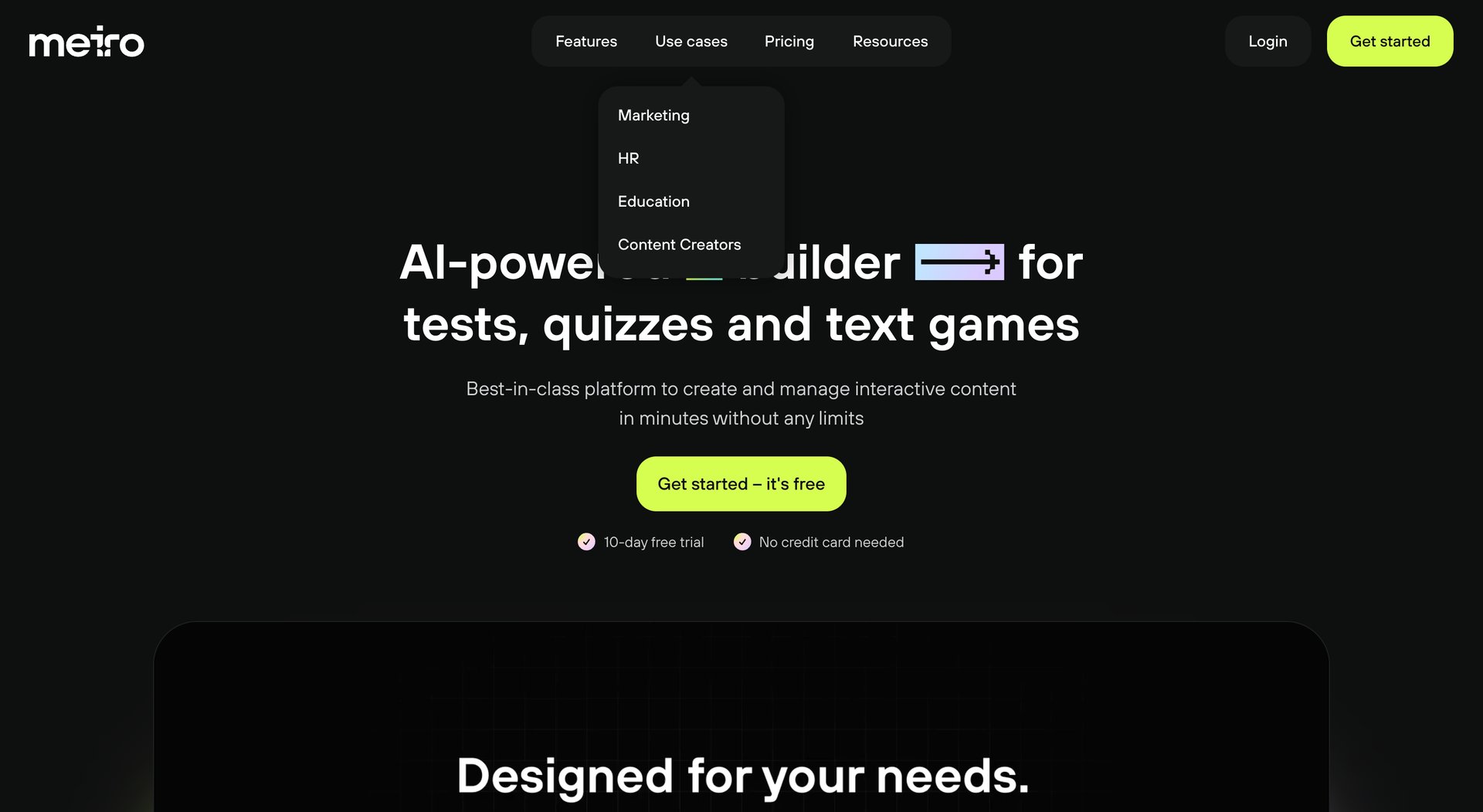 Meiro
			  ux ui design