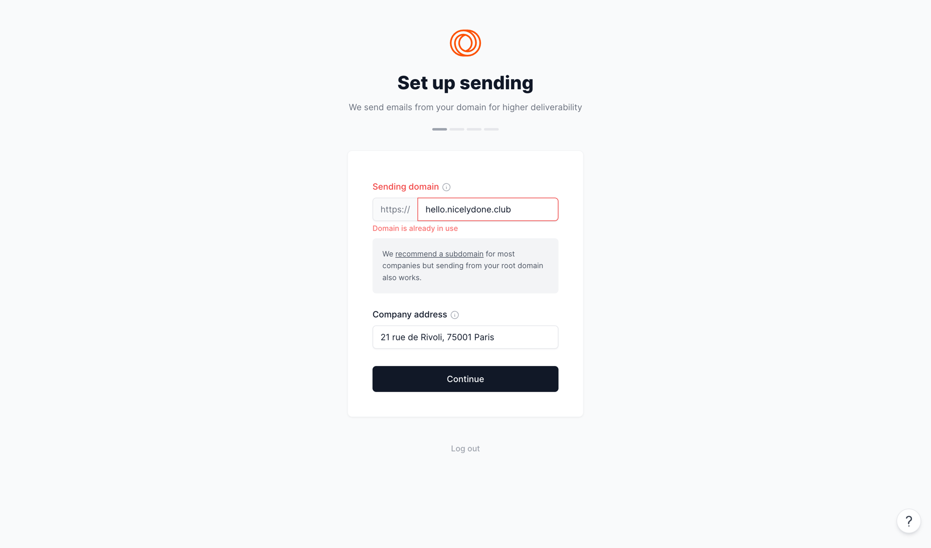 Loops screen example