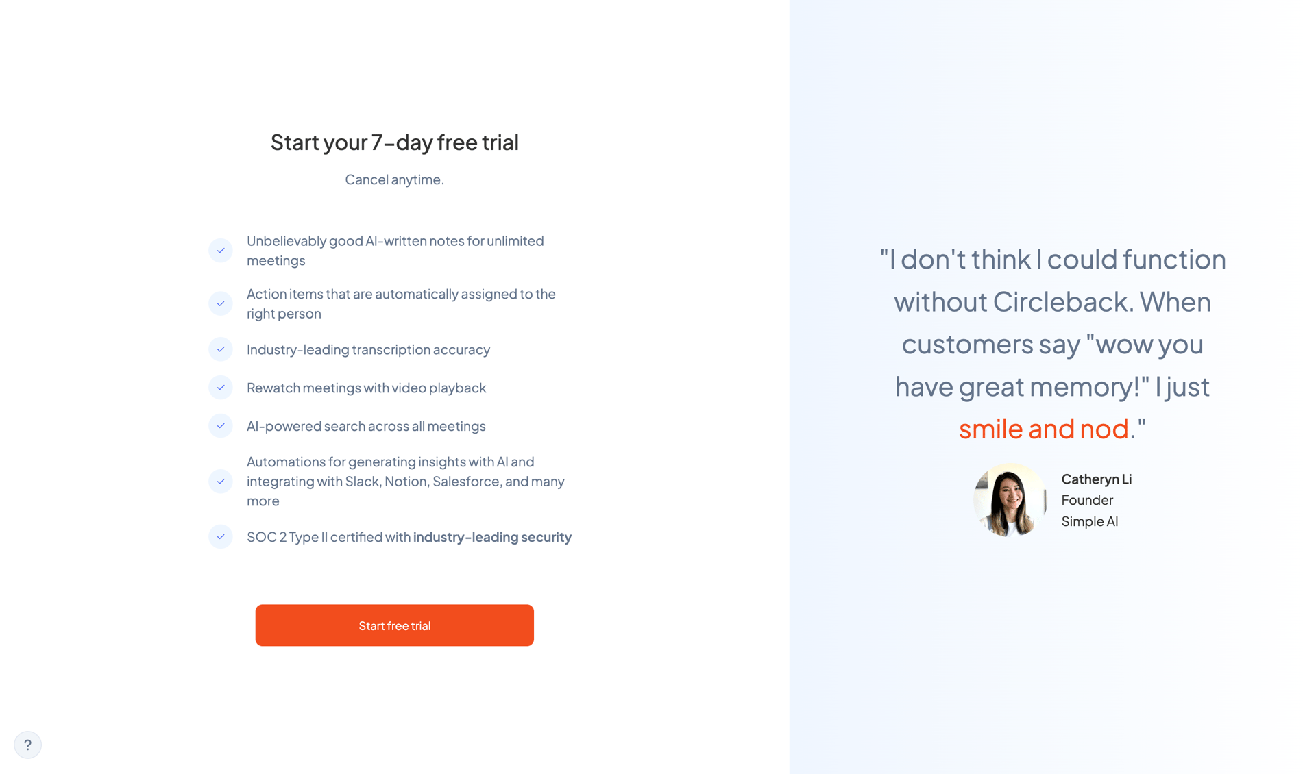 Circleback
			  ux ui design