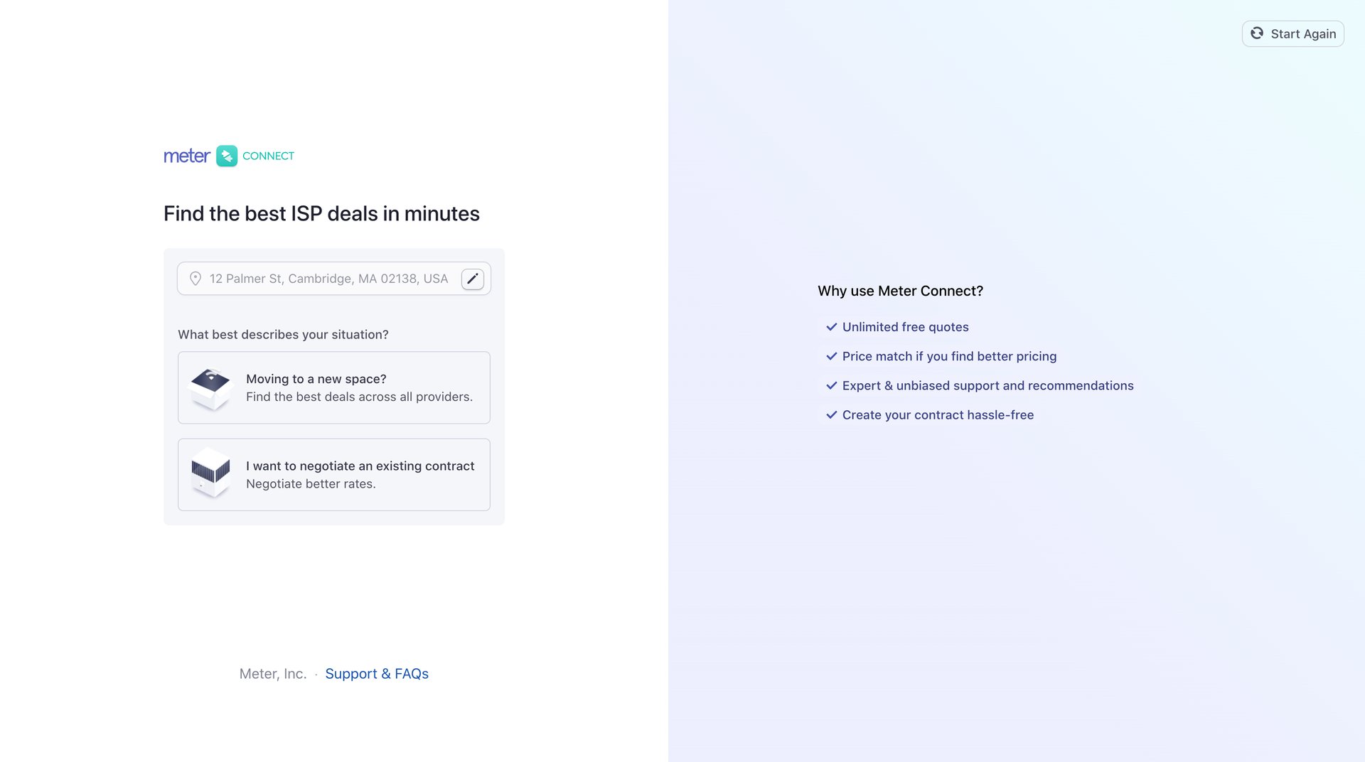 Meter
				signup page example