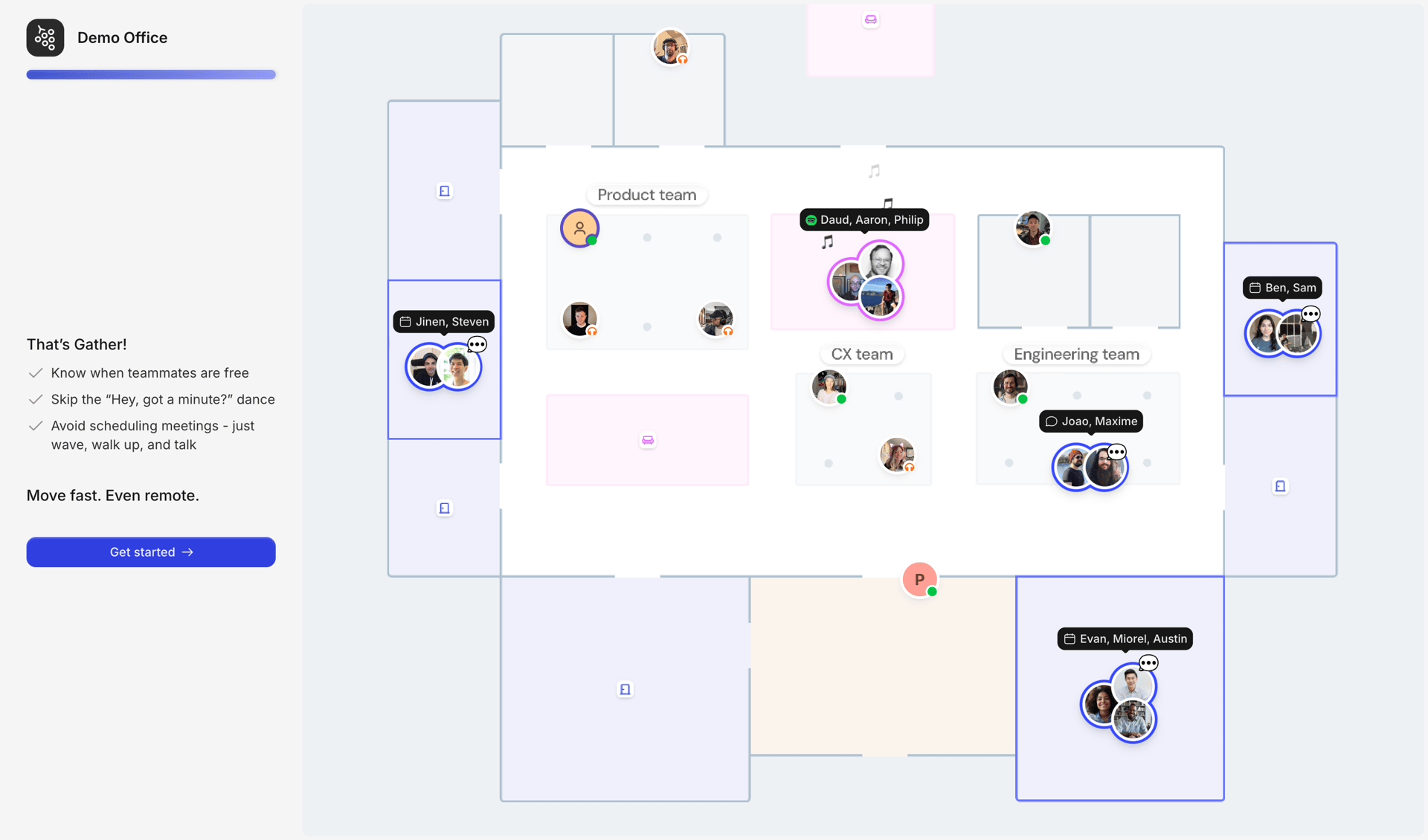Gather screen example
