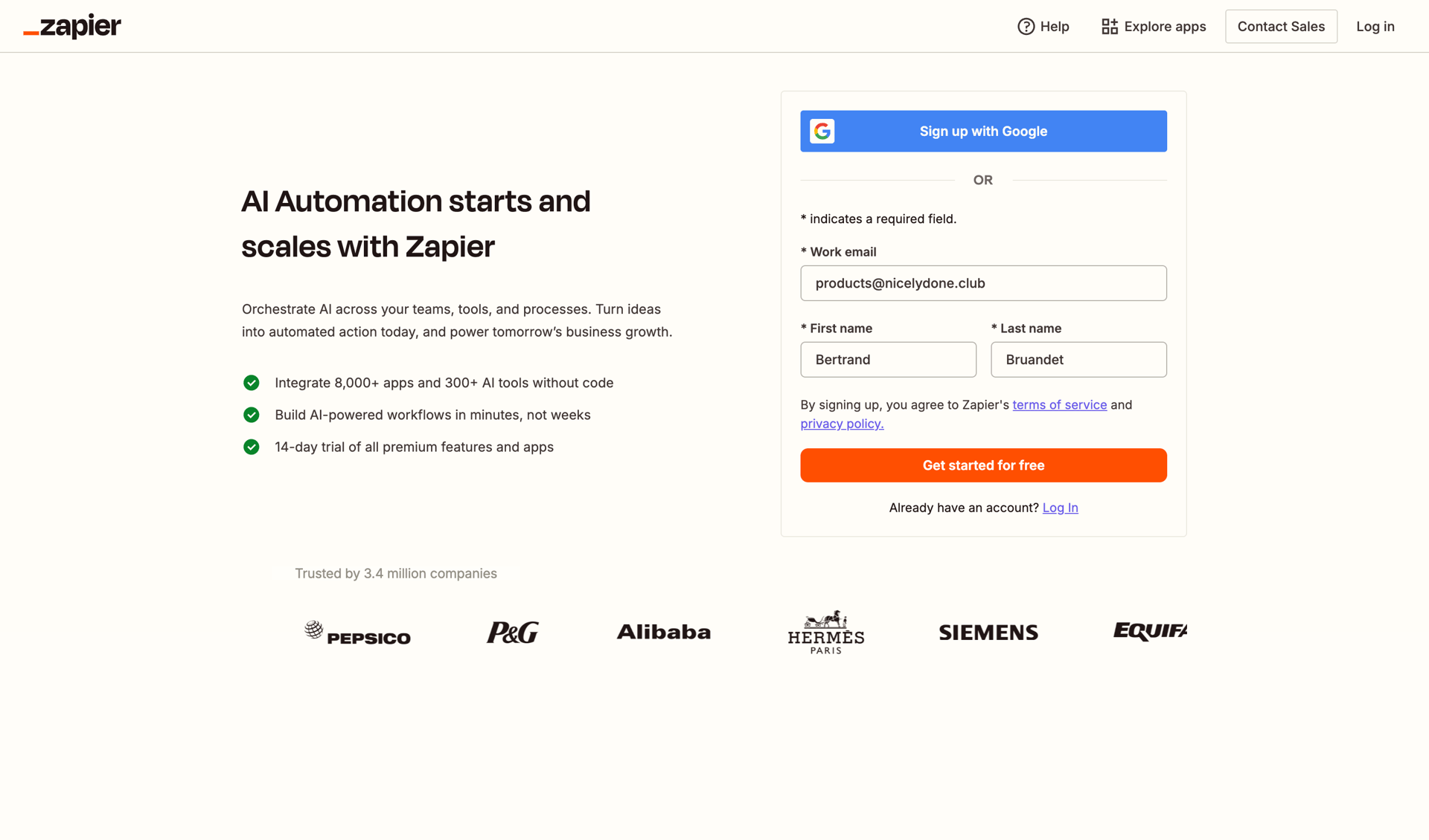 Zapier
			      ux ui design