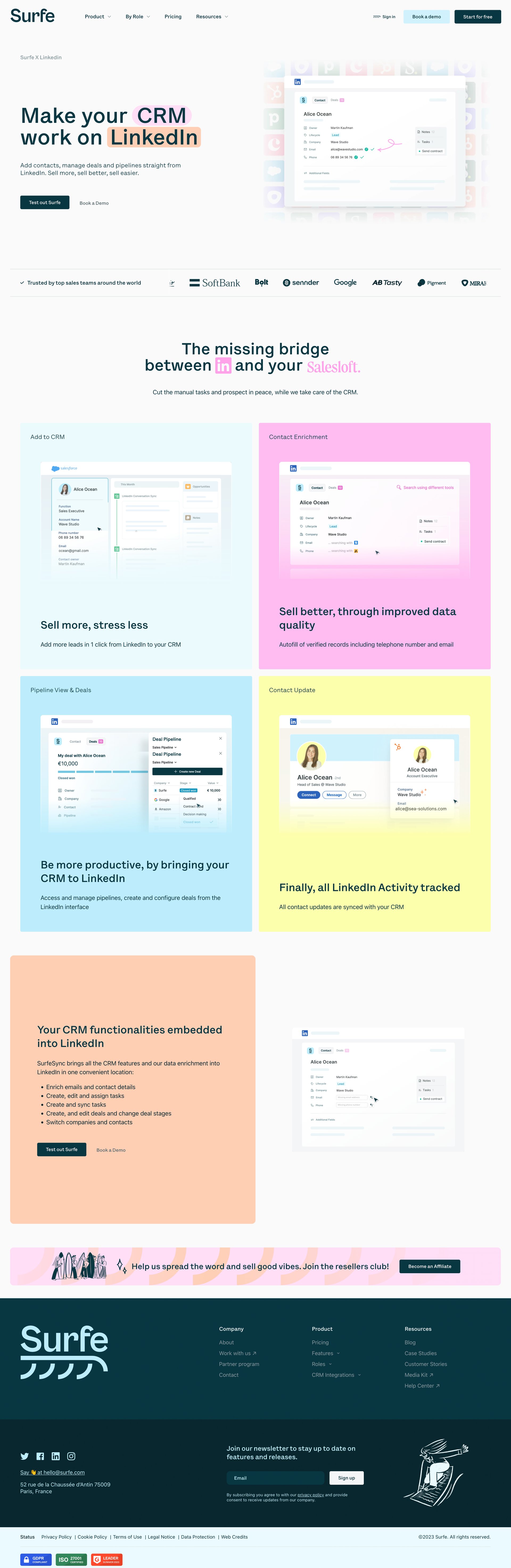 Surfe
			  ux ui design