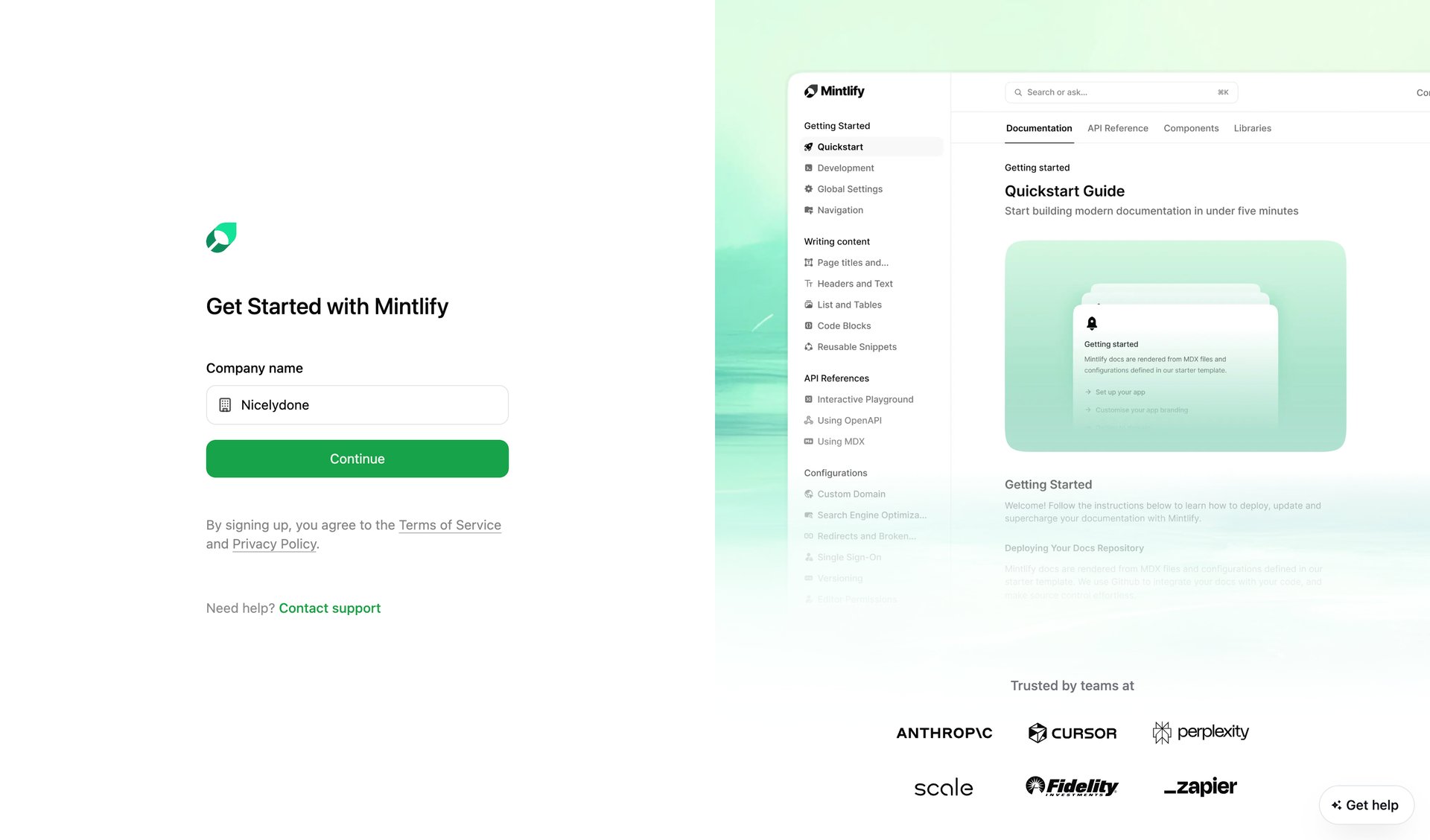Mintlify
			            ux ui design