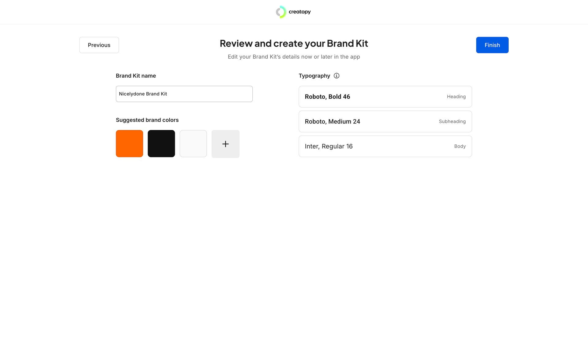 Creatopy screen example